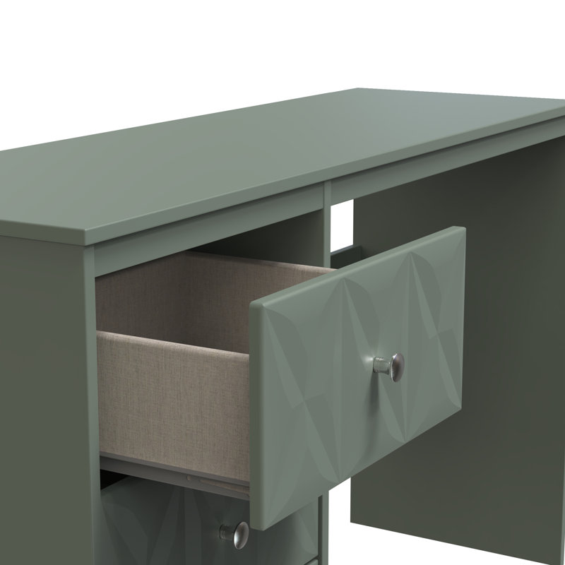 Ceinwen 3 Drawer Desk (Ready Assembled), Reed Green
