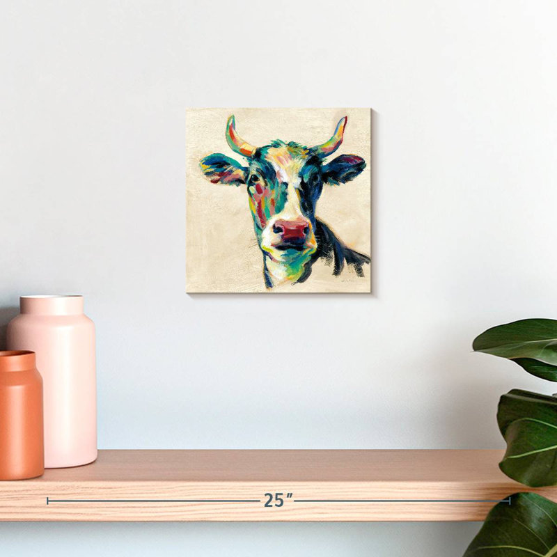 Crowle Expressionistic Cow III, 10" H x 10" W