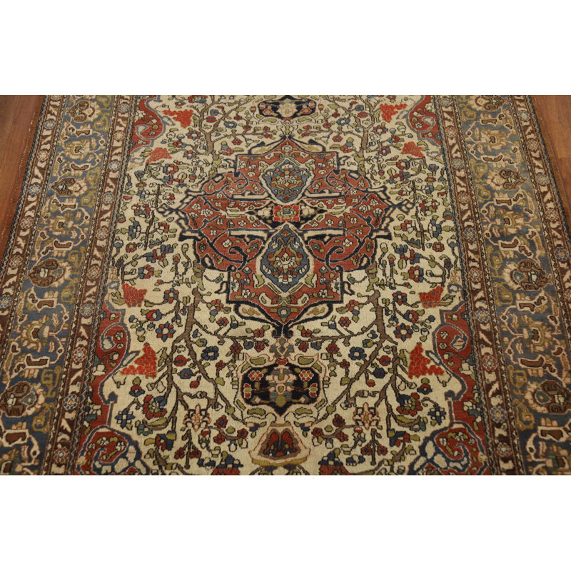 Tapis traditionnel à teinture végétale pré-1900 5 x 7
