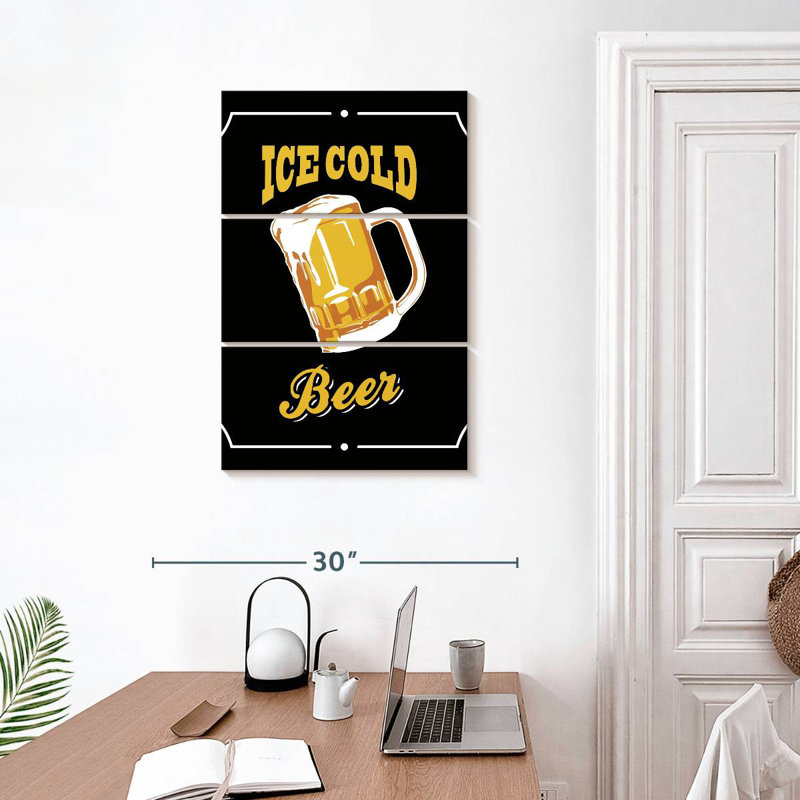 Plaque murale Kema Ice Cold Beer, H 32 po x l 20 po