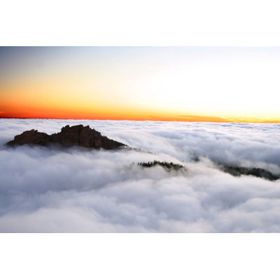 Mountain Between Clouds by Falcon76 - Wrapped Canvas Print