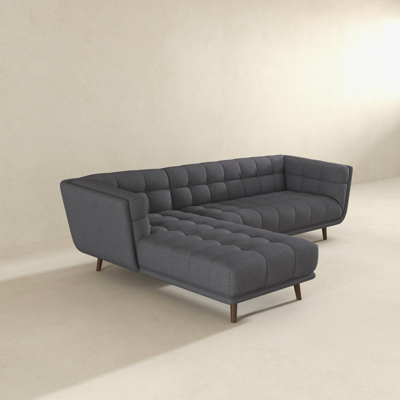 Canapé modulaire Addison, Orienté à gauche (vu de face), Lin gris