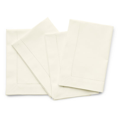 Cotton Linen Hemstitch Dinner Napkins