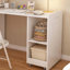 Bureau extensible extensible avec tablettes et roulettes de rangement - Conception pliable et peu encombrante-2119709293