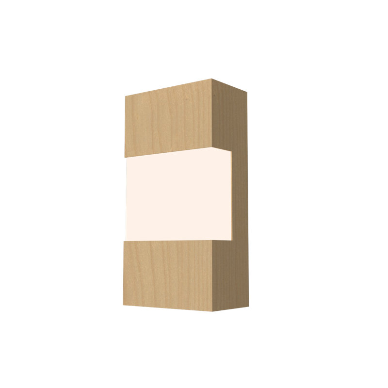 2 - Light LED Flush Mounted Sconce, Maple