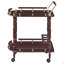 Chariot de service à 2 tablettes Merlot and Brass