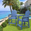 Ensemble de 3 chaises Adirondack de haute taille avec tabourets de bar d'extérieur Albany Albany-481588516