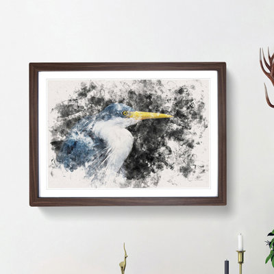 Pied Heron - Framed Print