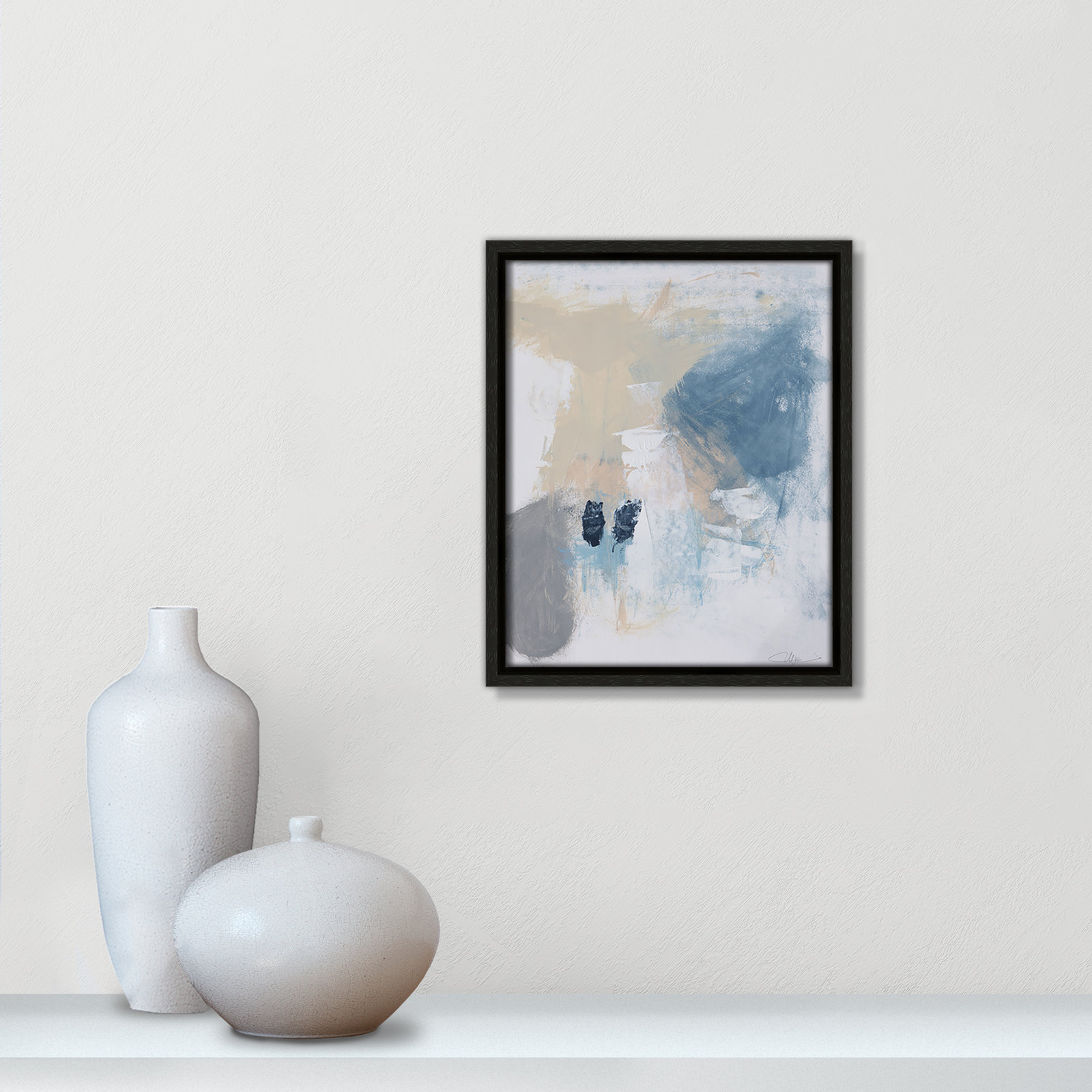Coastal Carnival Collection "Coastal Carnival II" Print, Espresso Floater Framed Canvas, No Mat, 11.5" H x 9.5" W x 2" D