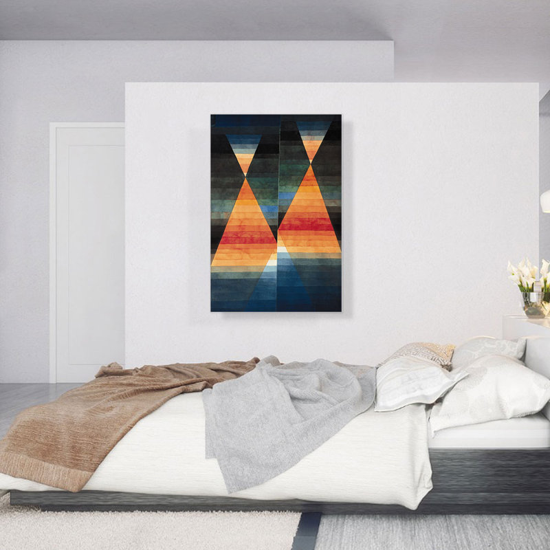 «Twin Tents 1923» par Paul Klee - reproduction d'art sur toile tendue, H 40 po x l 26 po x P 1,5 po