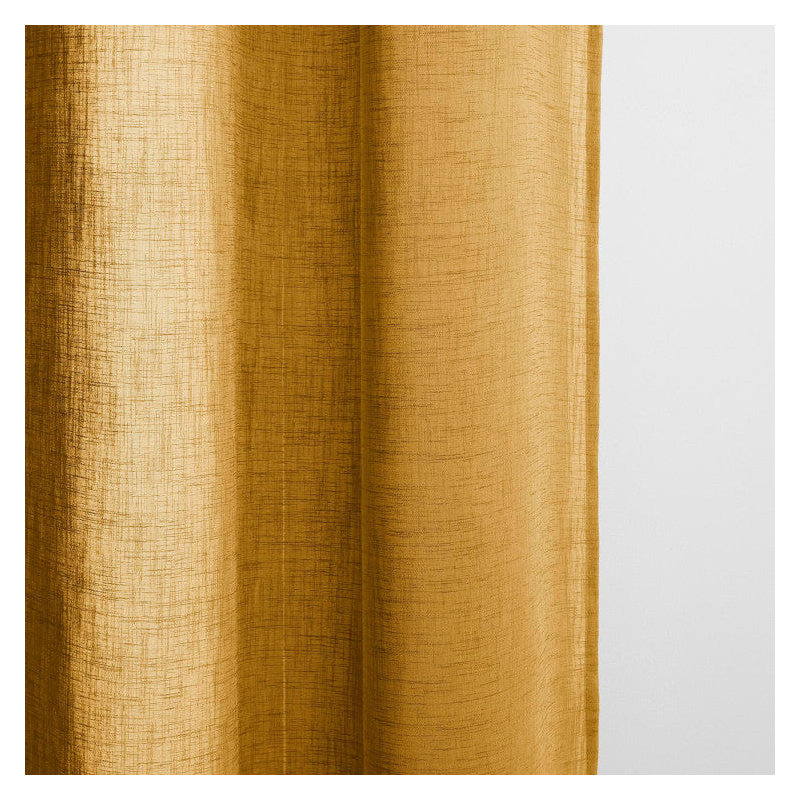 Sheer Curtain Single Panel, Ochre, 145cm x 298cm