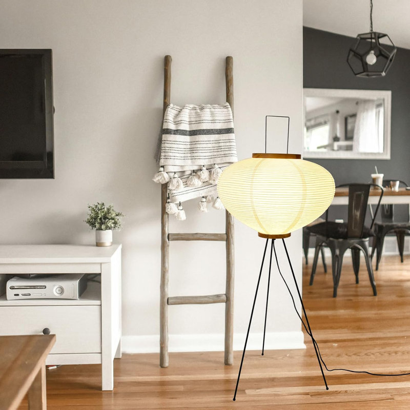 Noguchi Akari Rice Paper Floor Lamp - Handcrafted Lantern Design For Soft Ambient Lighting