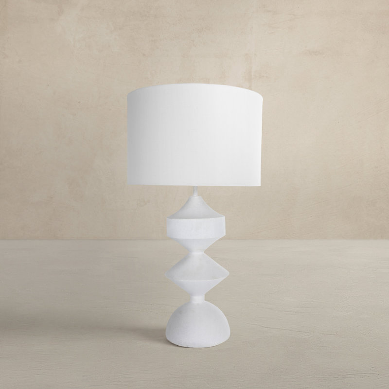 Maddox Resin Table Lamp, White