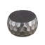 Table basse ronde moderne en aluminium, dimensions de 32 po, conception martelée à la main, argent antique, table en aluminium facile à nettoyer, taille, hexagonal, finition argentée, sans assemblage, pièce maîtresse pour