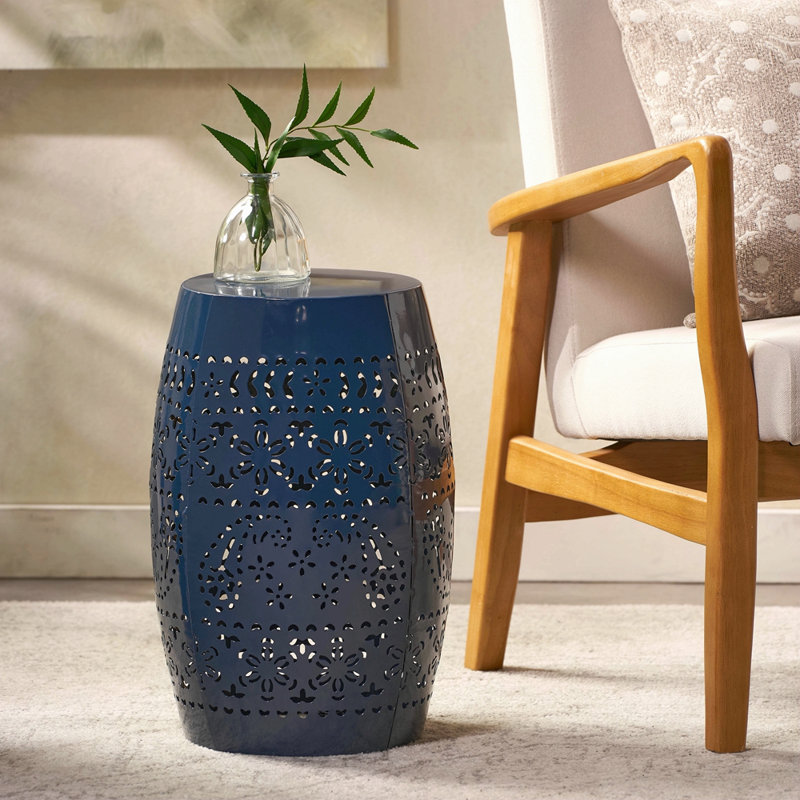 Table d'appoint de patio 12 po, Bleu