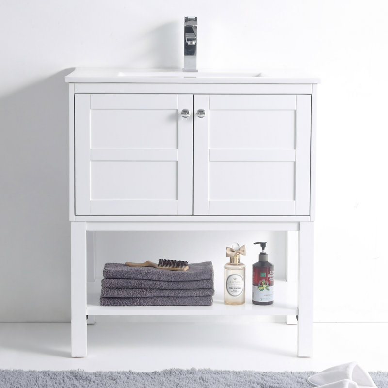 Ensemble de meuble-lavabo simple 30 po Wilner, Blanc