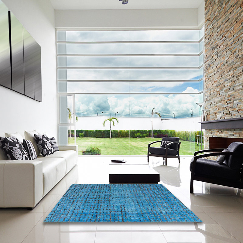 Tapis abstrait moderne 4405, Carré 4 pi