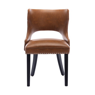 Dekyra Upholstered Side Chair in Brown