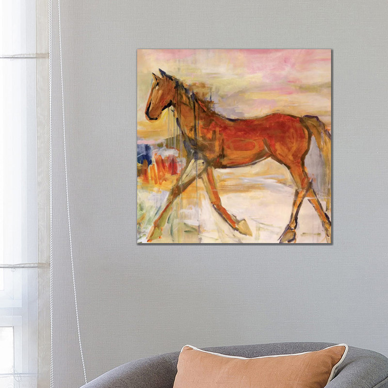On the Go 1 Piece Wrapped Canvas Painting, 66.04 cm H x 66.04 cm W x 3.175 cm D