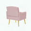 Fauteuil en velours avec pieds en métal doré