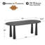 Table de conférence ovale de 200 cm (79 pouces), table de réunion moderne noire pour 8 personnes avec pieds fuselés, idéale pour le bureau et la salle à manger.