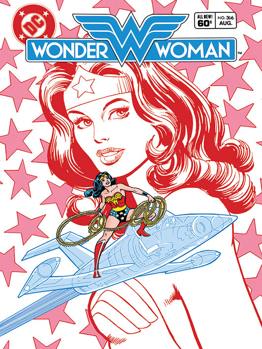 Wonder Woman - Stars Graphic Art Print on Canvas
