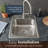 Houzer Glowtone Topmount Large 17" Single Bowl Bar/Prep Sink, 3-Hole, 22 Gauge Stainless Steel