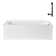 Streamline 66 in. x 32 in. Acrylic Right-Hand Drain Alcove Bathtub in Glossy White With External Drain