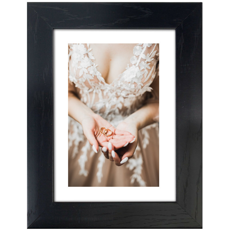Matte Picture Frame with Mat, Black