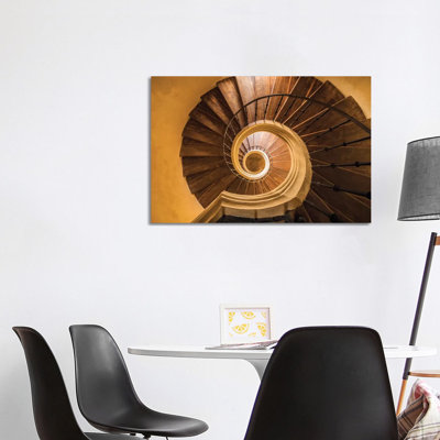 Europe, Czech Republic, Kutna Hora. Santini Circular Stairwell in Monastery Church of Assumption of Our Lady at Sedlec. 1 Piece Wrapped Canvas Wall Art