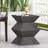 Geometric Lightweight Concrete Side Table - Copper Colored, , 15.51"w X 15.51"d 19.77"h, Ready To Use Outdoors Modern Desk Lines, Copper, And Functional
