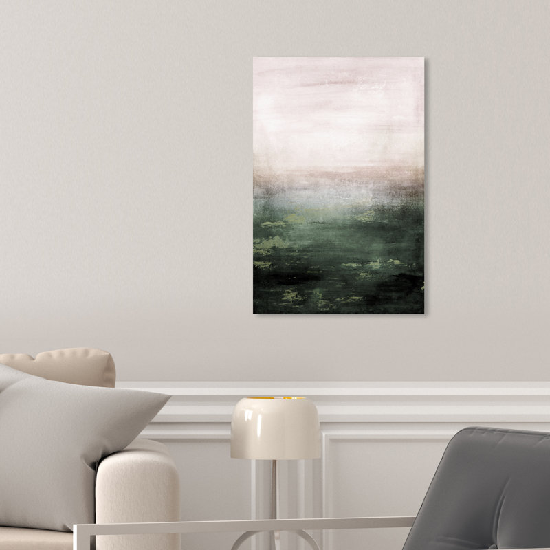 «Abstract Mossy Sailing», reproduction d'impression, H 15 po x l 10 po x P 1,5 po, Toile tendue