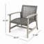 Fauteuil club en bois et osier (ensemble de 2)