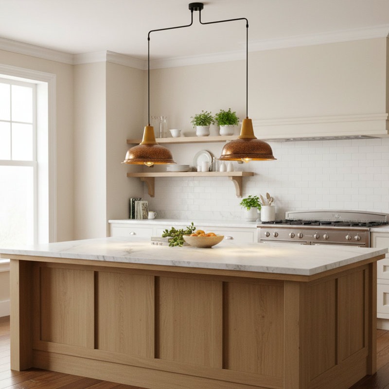 Luminaire suspendu décalé moderne 2 lumières Aurelius