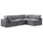 Hulene Velvet L-Shaped Sectional Reversible-87141396