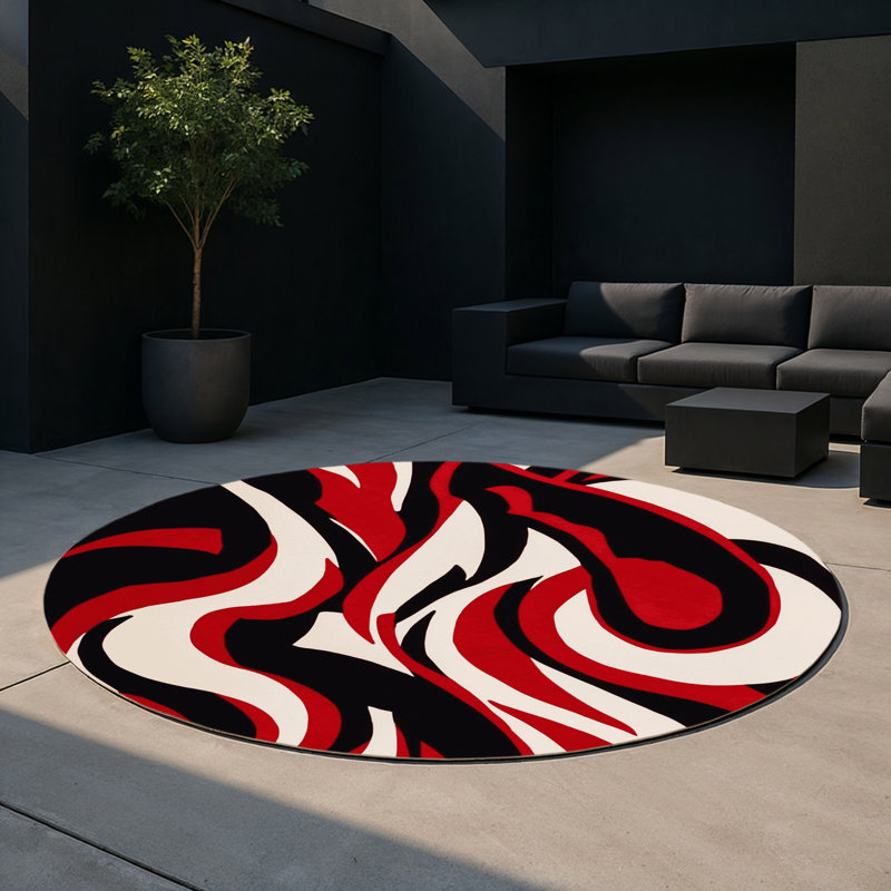 Lunar Nova Indoor And Outdoor Area Rug, Round 5'