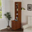 Table de bout avec 3 tiroirs, table de coin avec 4 tablettes ouvertes, table d'appoint haute pour chambre à coucher et coin