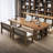 Nut-brown Rectangular Solid Wood desk-548174607