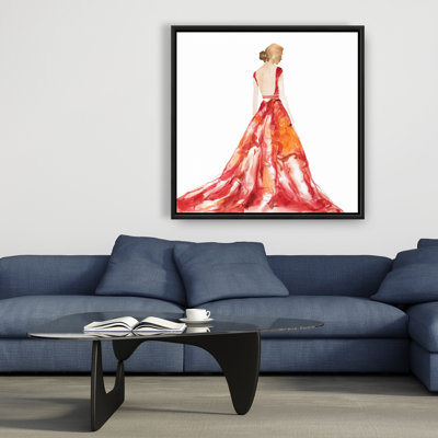 «Red Prom Dress» sur toile