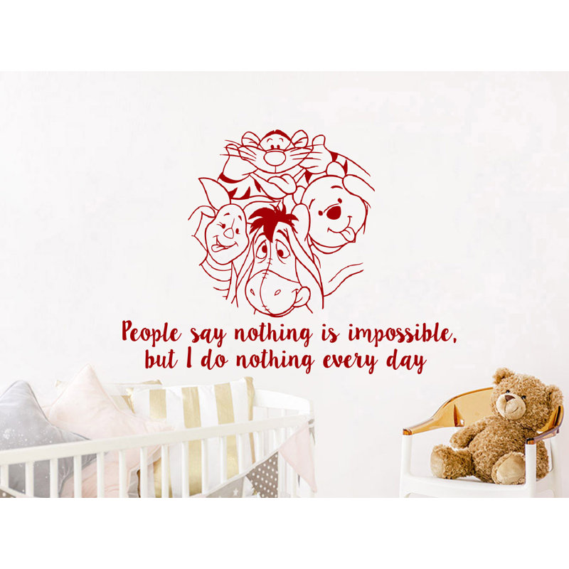 Décalcomanie murale winnie classic the pooh, Mauve rouge