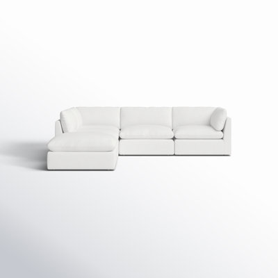 Josefa Upholstered L-Shaped Sectional with Ottoman Symmetrical