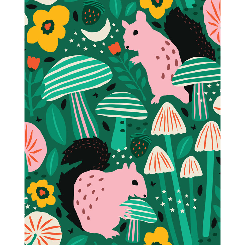 «Forest Biome 3», estampe numérique sur toile tendue par Roochita Chachra, H 24 po x l 24 po