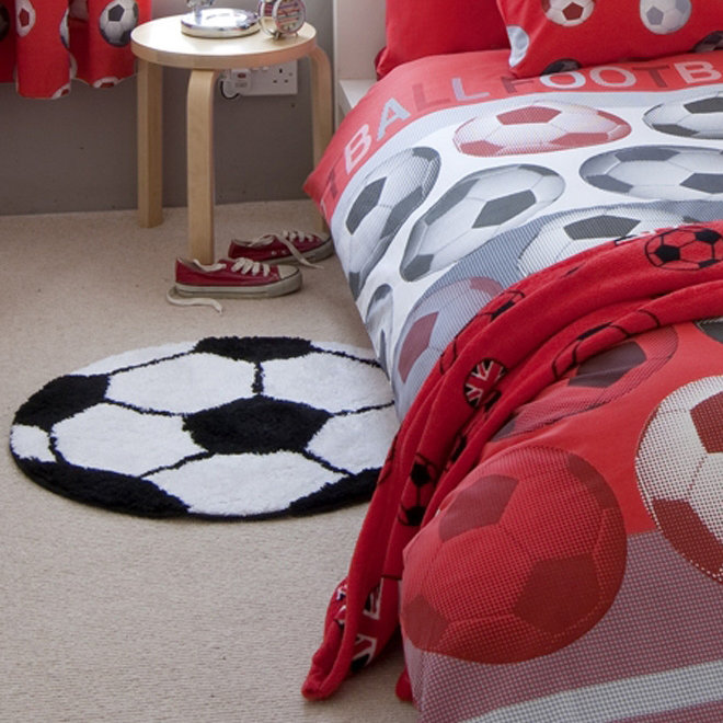 It's A Goal Football Shaped Rug