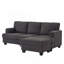 Canapé en L 86 po avec organisateur d'accoudoirs, canapés 3 places avec repose-pieds mobile, canapé modulaire confortable avec coussin épais-1523768324