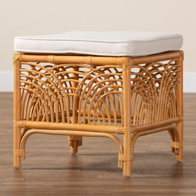 Bellinda Rattan Accent Stool by Bay Isle Home