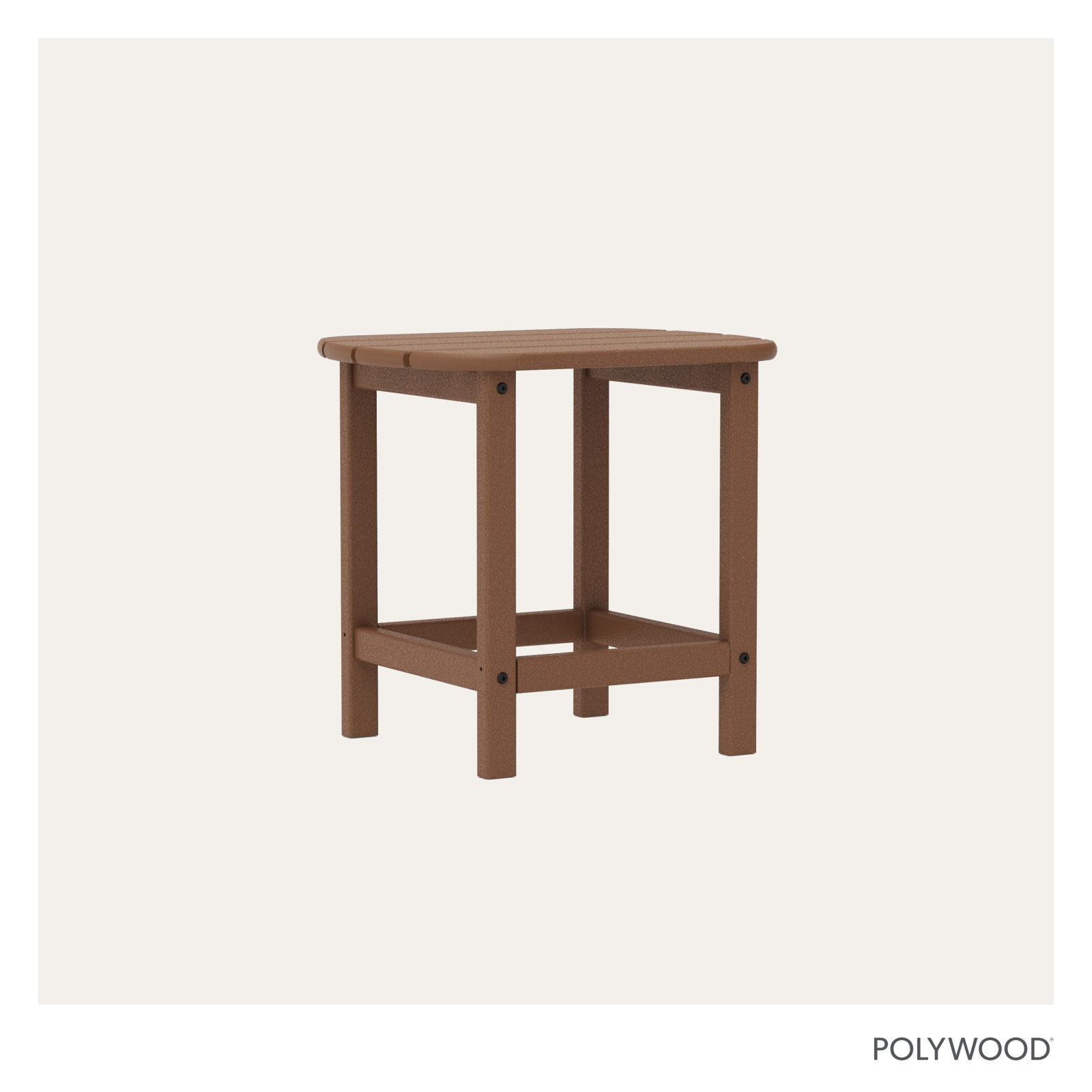 POLYWOOD® South Beach 15" Patio Side Table, Teak