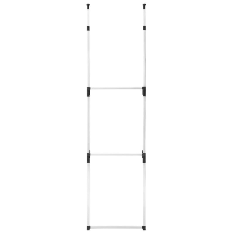Telescopic Wardrobe System with Rods Aluminium