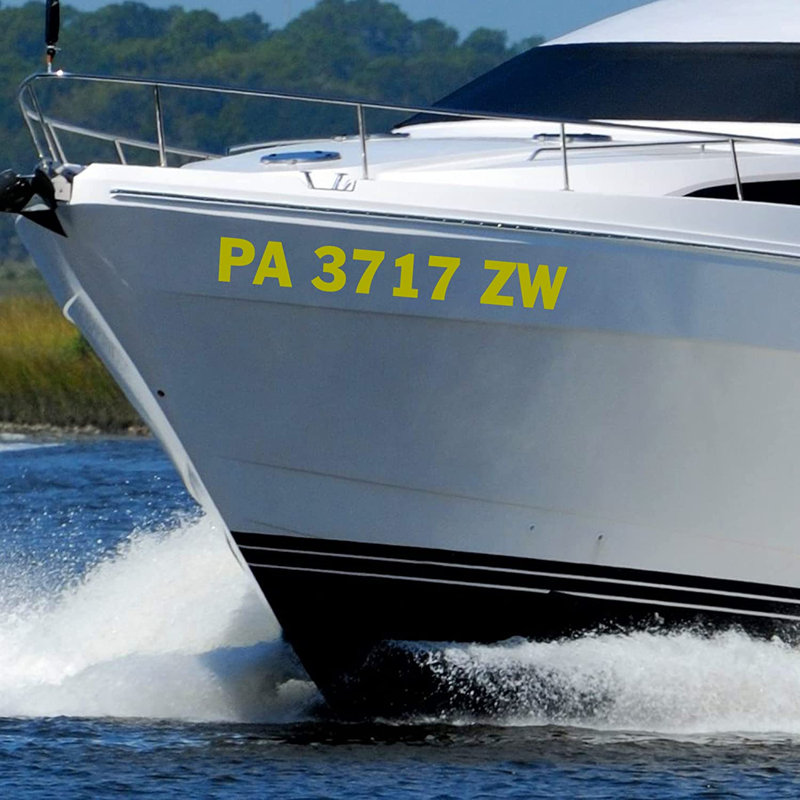 Adhésif décoratif bateau, H 3 po x l 20 po, Oui, Or