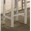 Chaise de salle à manger rembourrée en lin massif blanc antique