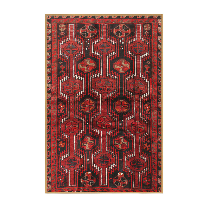 Tapis rouge à motif sud-ouest, Rectangle 2 pi x 4 pi